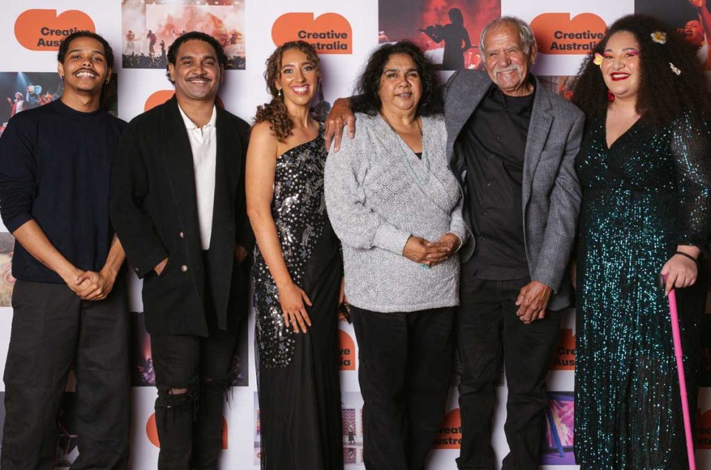 six award recipients standing and smiling