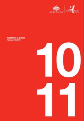 Creative Australia Annual Report 10-11 Cover Image