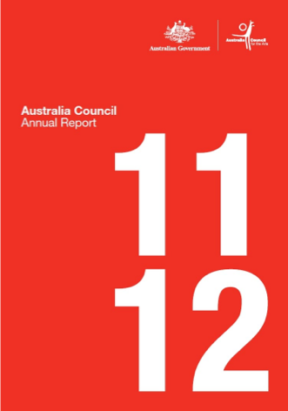 Creative Australia Annual Report 11-12 Cover Image