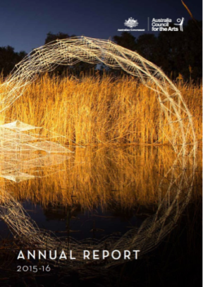 Creative Australia Annual Report 15-16 Cover Image