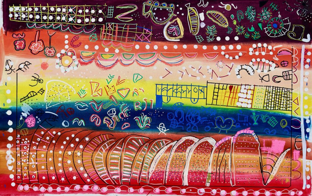 Patrick Carter colourful canvas artwork