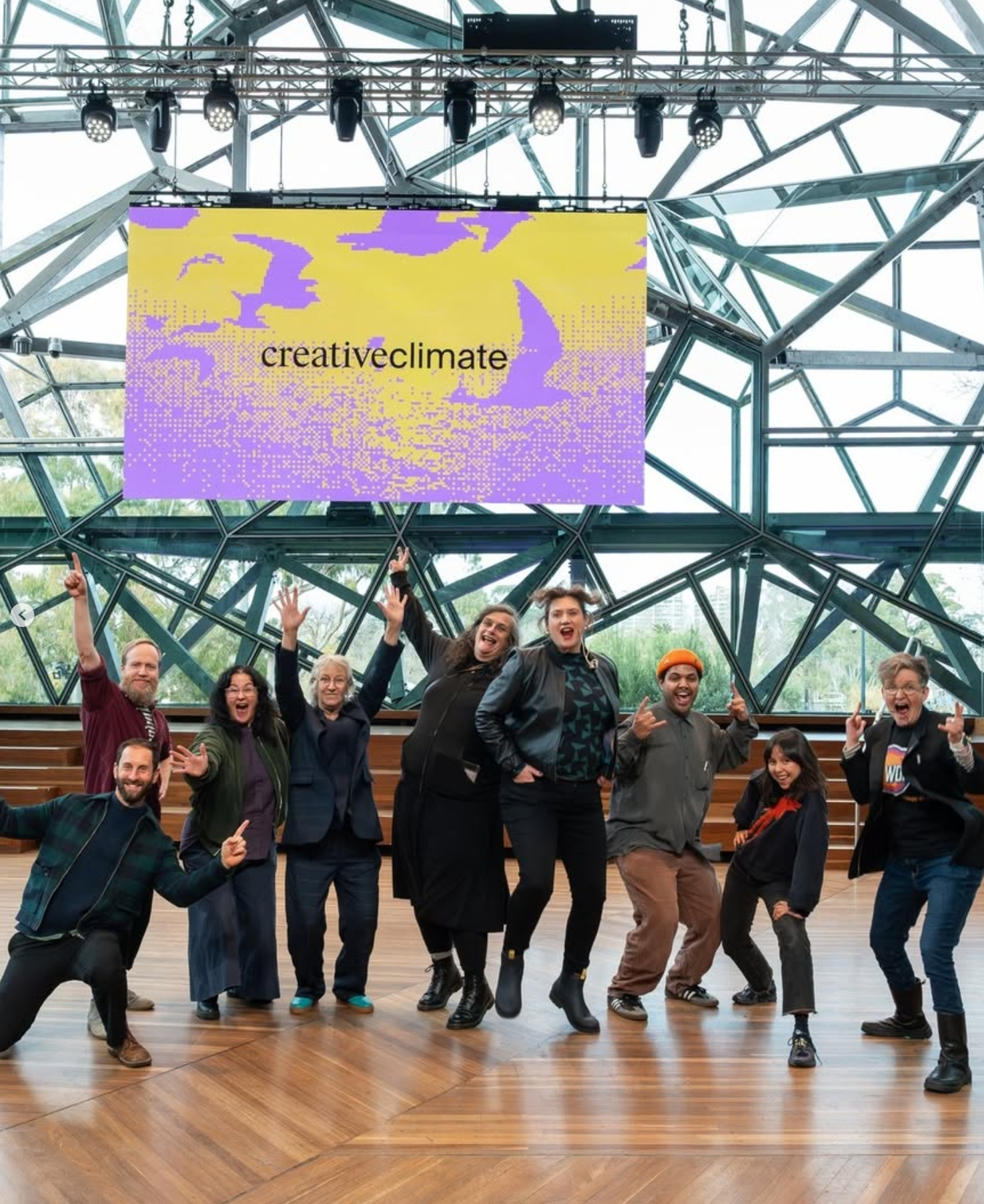 Creative Climate consortium members celebrating the Creative Climate launch