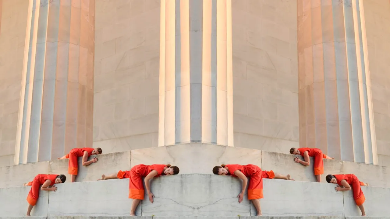 Credit: Georgia Saxelby, video still from Lullaby, 2017-19, two channel video installation. Photo Kristin Adair.