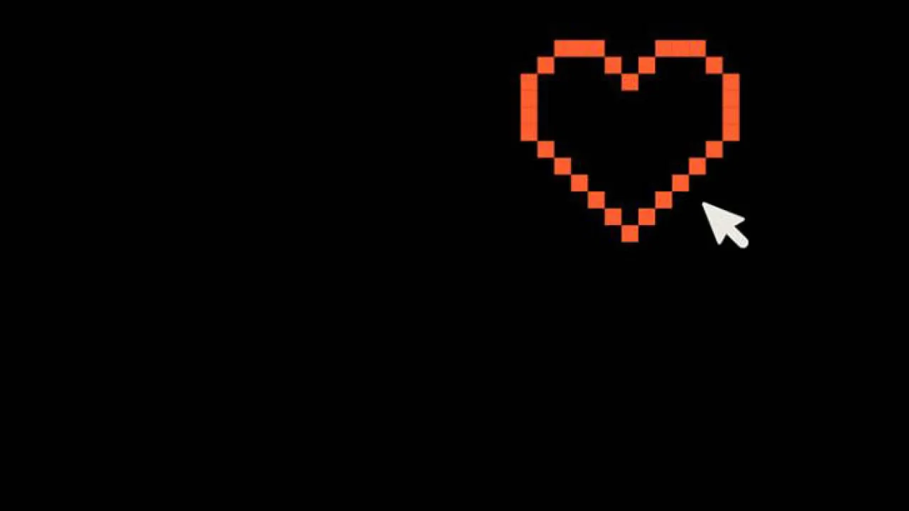 Digital artwork of love heart