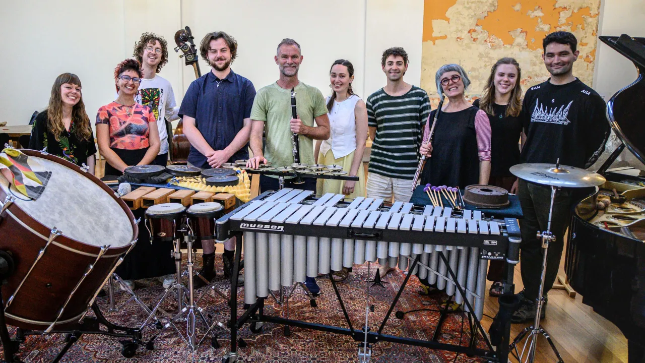 2025 Hatched Academy Composer Cohort and Ensemble Offspring musicians and mentors