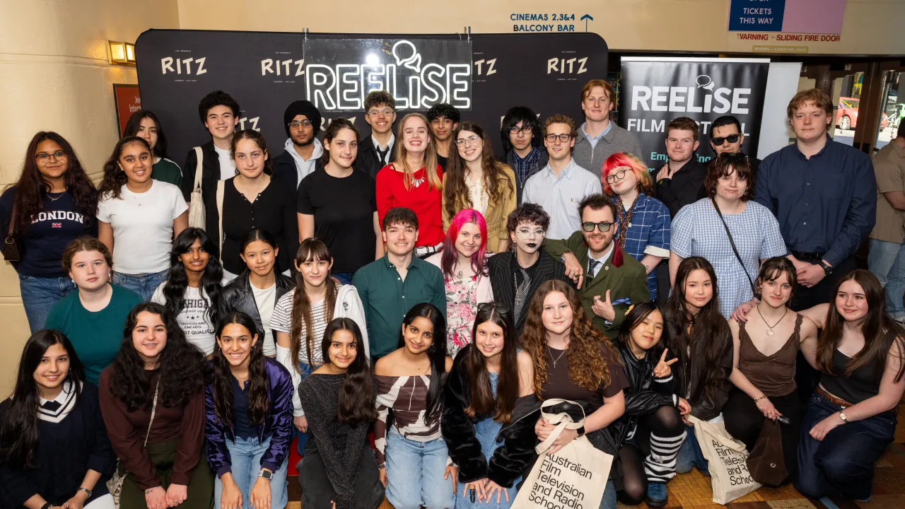 2026 REELise Film Festival finalists gathered together on the red carpet at Ritz Cinemas, Randwick, celebrating their films and achievements