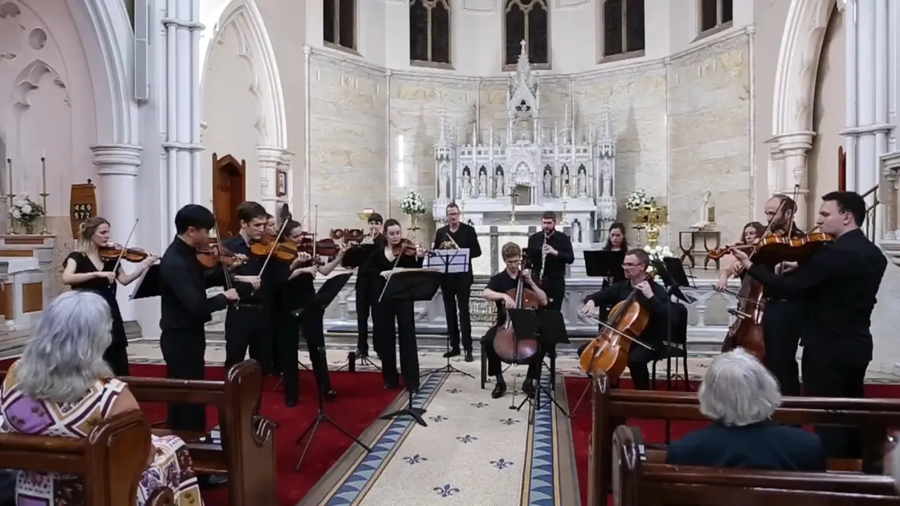 Ensemble Apsley performing at Saints Mary & Joseph Catholic Cathedral, Armidale, at the ensemble’s debut concert on 21 November 2025.