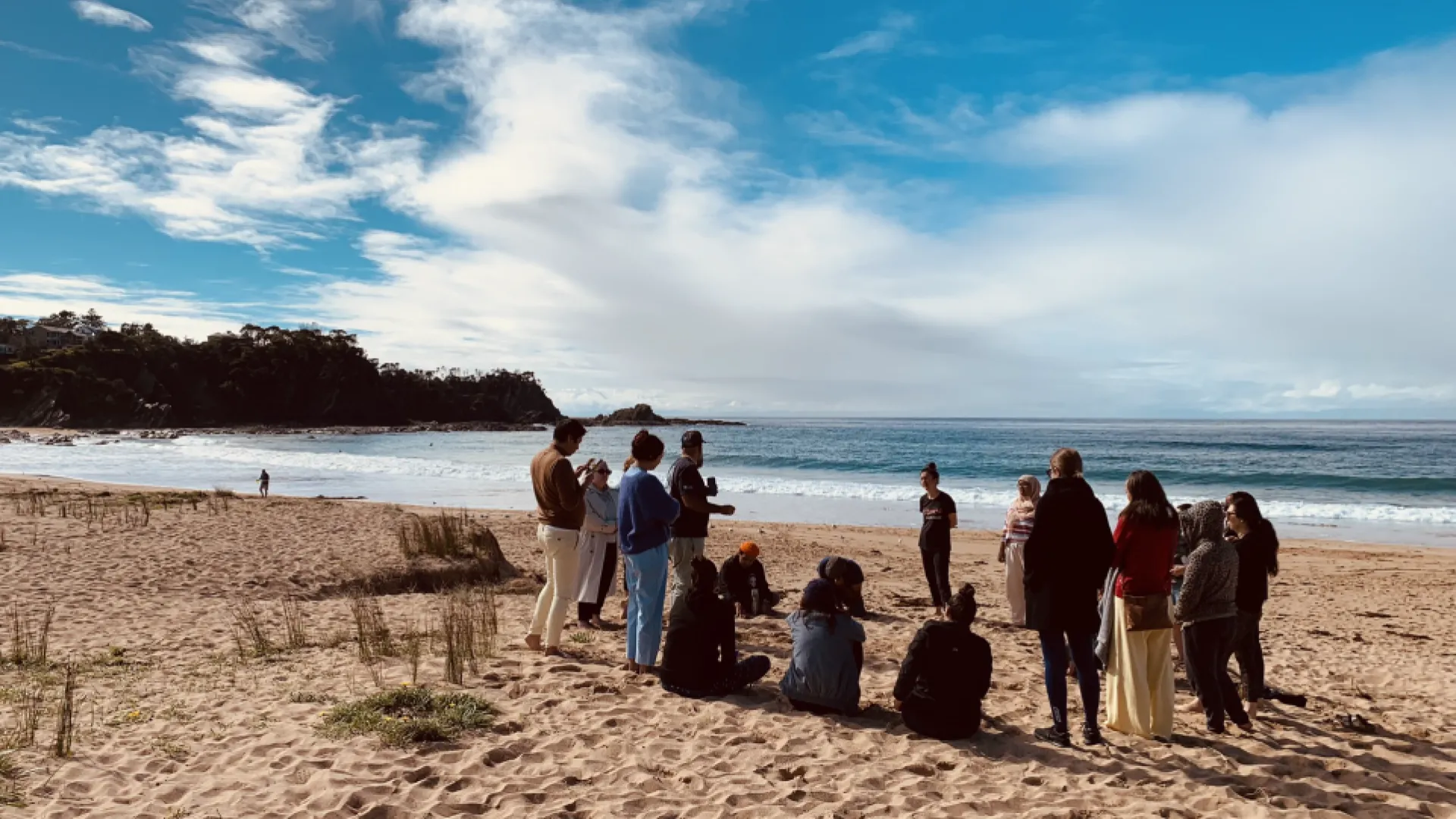 2022 Future Leaders Program, Malua Bay, workshop with Jade Kennedy, Yuin Custodian and facilitator