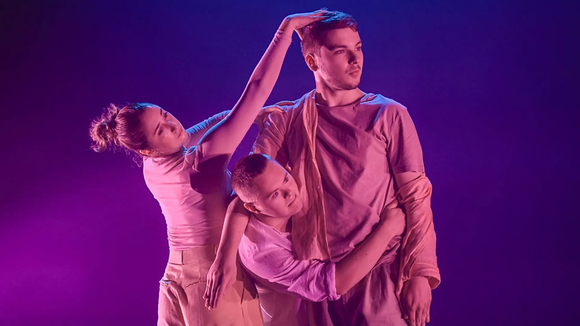 Exposed Dancers: Madalene Macera, Charlie Wilkins, Bhodi Hudson. Photo by Roy Vandervegt